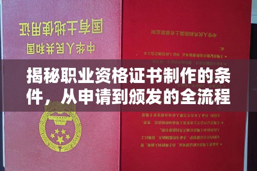 本溪揭秘职业资格证书制作的条件，从申请到颁发的全流程解析